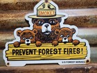Vintage Smokey Bear Porcelain Sign Rare Old Forest Service National Park Fires