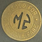 Santa Monica Municipal Bus Lines G f One Zone Fare Transit Token 23mm Brass   2 