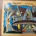 Vintage 1984 Fisher-price Wooden Haunted House Puzzle 13 Piece With Pegs  2712