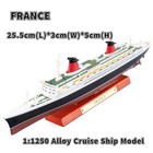 1 1250 Alloy Diecast Cruise Ship Model Ss France Ocean Liner Collection Souvenir