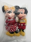 The Disney Store Mini Bean Bag 8  Plush Mickey And Minnie Mouse Sealed
