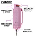 3 Police Magnum Pepper Spray  50oz Pink Molded Hardshell Keychain Self Defense