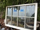 36 X 25 Vintage Window Sash  Old 8 Pane  Frame 1960s Arts   Crafts