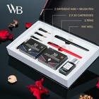 Wordsworth And Black Calligraphy Kit  Black  2 Pens 18ml Bottle  60 Inks  Refill
