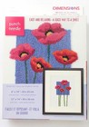 Floral Punch Needle Kit Red Poppies Flowers Dimensions Craft Fiber Art Gift