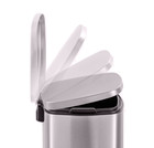 Qualiazero 13 2 Gallon Trash Can  Rectangular Step On Kitchen Trash Can  Silver