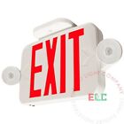 Lfi Lights   Micro Red Led Exit Sign Emergency Light Combo   Combojr-r-w-bb