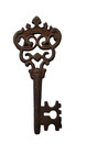 Antique Crown Cast Iron Victorian Skeleton Key