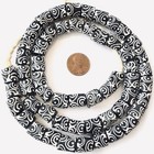 Amazing Ghana Matched Black And White Zen Recycled African Glass Trade Beads