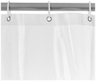 8-gauge Peva Shower Curtain Or Liner With Mesh Storage Pockets 72 X 72 Inch