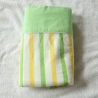 Cannon Monticello Full Flat Sheet Green Yellow Stripe Vintage Retro
