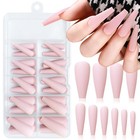 100pc Coffin Press On Nails Long Fake Nails Matte Full Cover False Nails Pres   