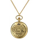 To My Grandson Quartz Steampunk Pocket Watch Chain Gift From Grandma Grandpa