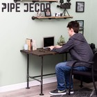 Industrial Pipe Desk Leg Set  Modern Home Office Table Writing Or Computer Ba   
