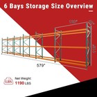 Industrial Pallet Rack Shelving Warehouse Storage Shelf System 6 Bays