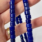 Flat Ended Venetian Blue Trade Beads 30 Inch