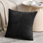 2 Packs Decorative Throw Pillow Covers 18x18 Inch 18  X 18   pack Of 2  Black