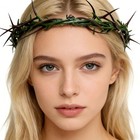 Lyfooheart Wearable Crown Of Thorns Life Size 8       Diameter  Decoration For Home