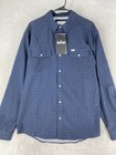 Ferrell Shirt Men s Large Blue Collin Soft Stretch Western Snap Button New  70