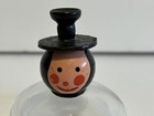 Vintage Miniature Perfume Bottle Made In Italy Wooden Head Hand Painted Rare
