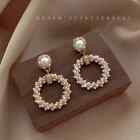 Woman Earrings Simple Style Gold Color Pearl Drop Fashion Jewelry Wedding