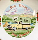 Vintage 1960s Made In Japan Florida Souvenir Ford Truck Camper W Oranges Plate