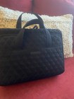 Vera Bradley Black Quilted Hanging Toiletry Bag Travel Makeup Cosmetic Organizer