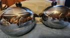 2  West Bend Penguin Hot Cold Server Bakelite Handles Mcm Mid Century