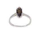 Smoky Quartz Ring Antique 19thc 1ct Cairngorm Scotland Gemstone Sterling Ring