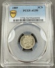 1889 Three Cent Nickel- Pcgs Au50 - Original Low Mintage Date