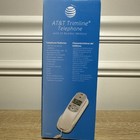 At t Landline Phone Corded Home Office Desk Telephone Large Display  White