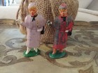 Antique Vintage Manoil Barclay Metal Figures Woman  618