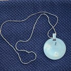 Rlm Studios Sterling Silver    one World    Hammered Disc Pendant On 24  925 Chain
