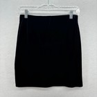 Vintage Black Velvet Mini Skirt Women Large High Waist Stretch Usa Retro Goth