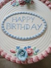 Ceramic Happy Birthday Cake Cover With Pink Plate Made In Portugal