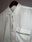 Vintage 1950 s Pennleigh Rayon Loop Collar Atomic Rockabilly Shirt Large