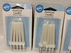 4 Packs 2004 Wilton White Pearlized Candles 3  10 Per Pack-new