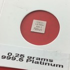 Fine Platinum 0 25 Grams 999 5 Certified Bullion Solid Ingot Leaf Flake