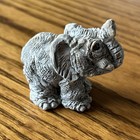 Stone Critters Littles Elephant Figurine  Vintage Scl-006  Made In Usa