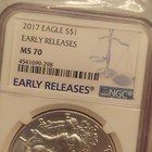 2017 American Silver Eagle  1 Ngc Ms 70 Early Releases - Perfect Grade