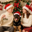 Sleepy German Shepherd Ornament Acrylic Dog Ornament For Christmas Tree New