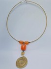 African Ethnic Multicolor Handmade Glass Brass Necklace Earrings Jewelry Set
