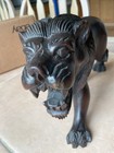 Beautiful Heavy Hardwood Carved Lion