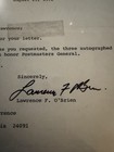 Rare   Lawrence O   brien Signed Hand Typed Letter Beckett Coa   Read        