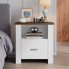 23    Nightstand With Storage Large Bedside Table End Table With Drawer White
