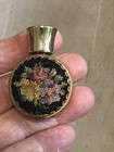 Vintage Miniature Glass Petit Needlepoint Perfume Bottle