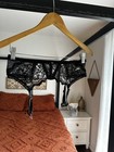 Vintage 80   s Intimate Moods Black Lace Garter Lingerie Size 1x