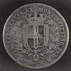 1835 Sardinia Italy Silver 2 Lire Eagle