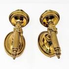 Vintage French Brass Hand Torch Wall Sconces Pair Neoclassical Empire