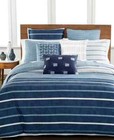 Hotel Collection Colonnade Striped 400 Tc Pima Cotton Pillow Sham Pair Euro Blue